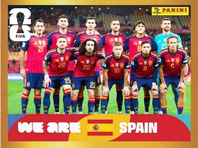 Figurinhas oficiais da seleção Espanha - Copa do Mundo 2026