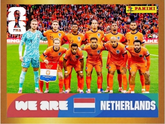 Figurinhas oficiais da seleção Holanda - Copa do Mundo 2026