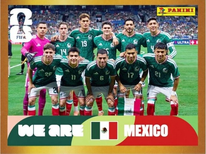 Figurinhas oficiais da seleção México - Copa do Mundo 2026